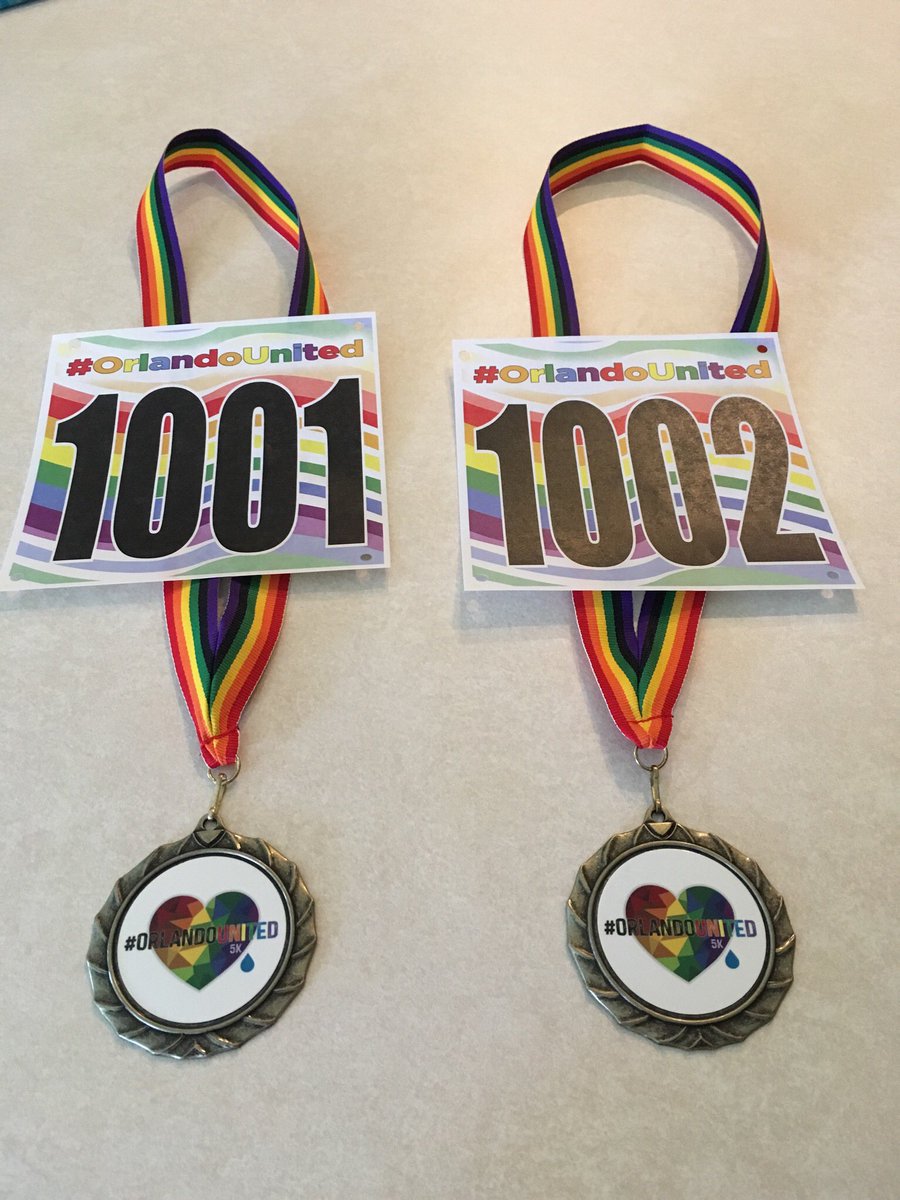Bobbie_Grieve's tweet photo. Perfect morning for reflection and healing. Orlando United 5k. Love wins. #OrlandoUnited @dgrieve2 https://t.co/E8MXGfPJvv