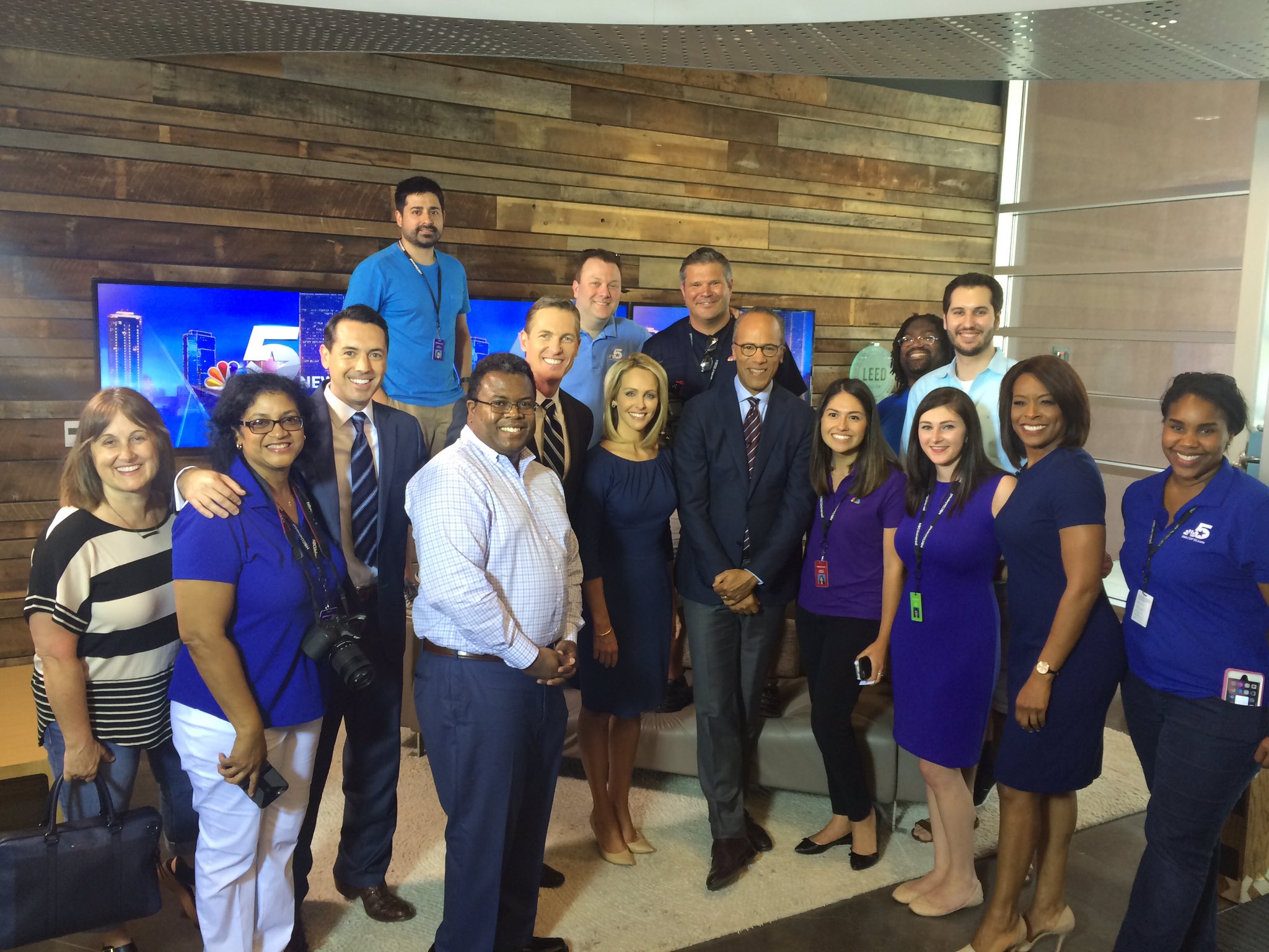 Meredith Land on Twitter "Lester Holt with our NBCDFW crew ! 