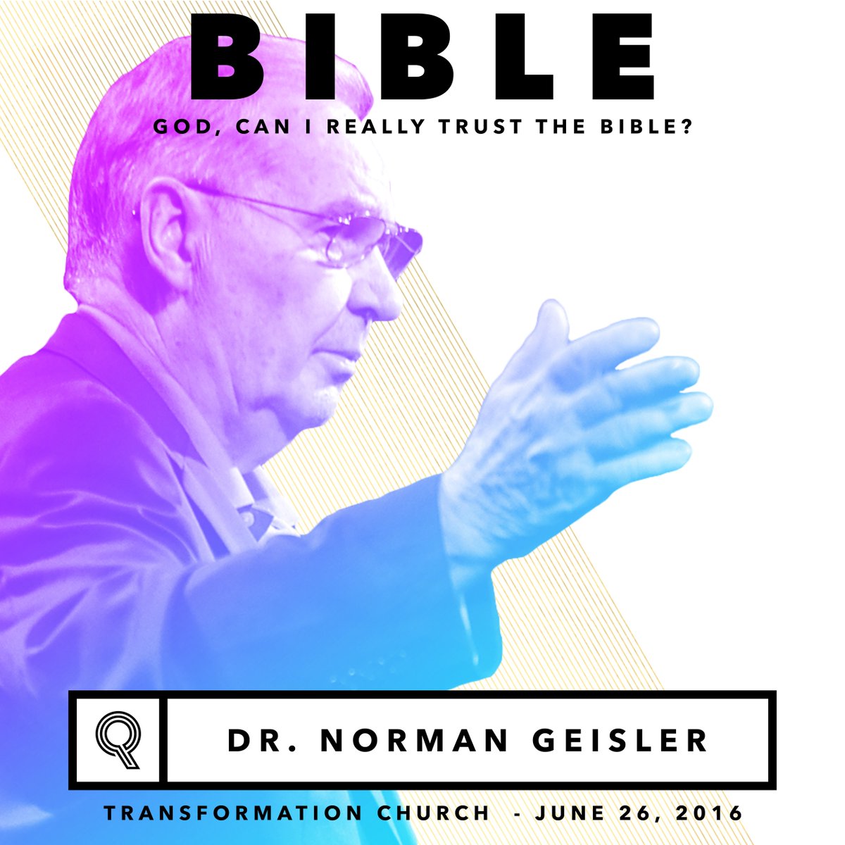 TCTransformers's tweet photo. Can you really trust the Bible? It's all about apologetics tomorrow as we continue #TCGodQuestions with Dr. Geisler! https://t.co/0lSV2JNU8P