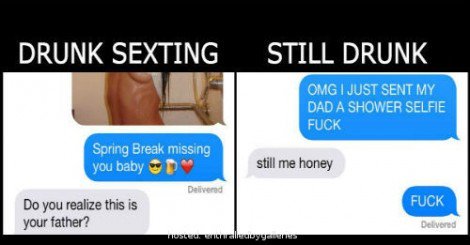 Drunk sexting