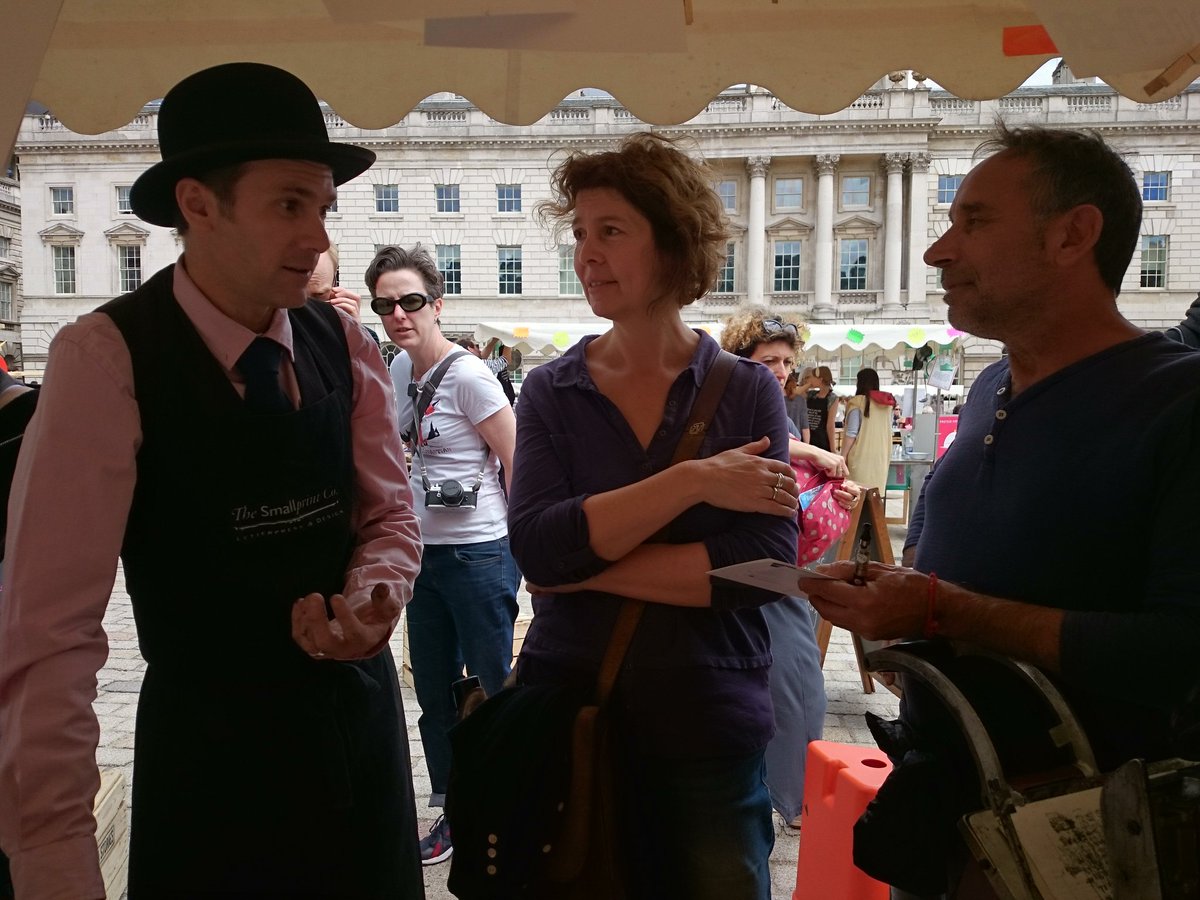 smallprintco's tweet photo. Amazing day @SomersetHouse @energeticstory #utopiaworks Looking forward to tomorrow #letterpress https://t.co/FZMUQWt1O4