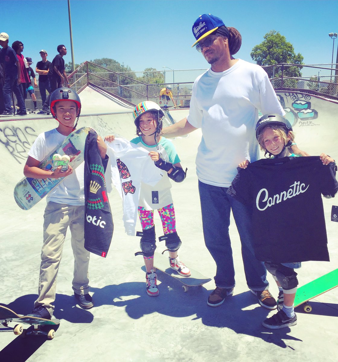 3 winners &amp; a Rasta. Uplift Our Youth. Go Skateboarding Day 2016 Town Park, Oakland- Bless