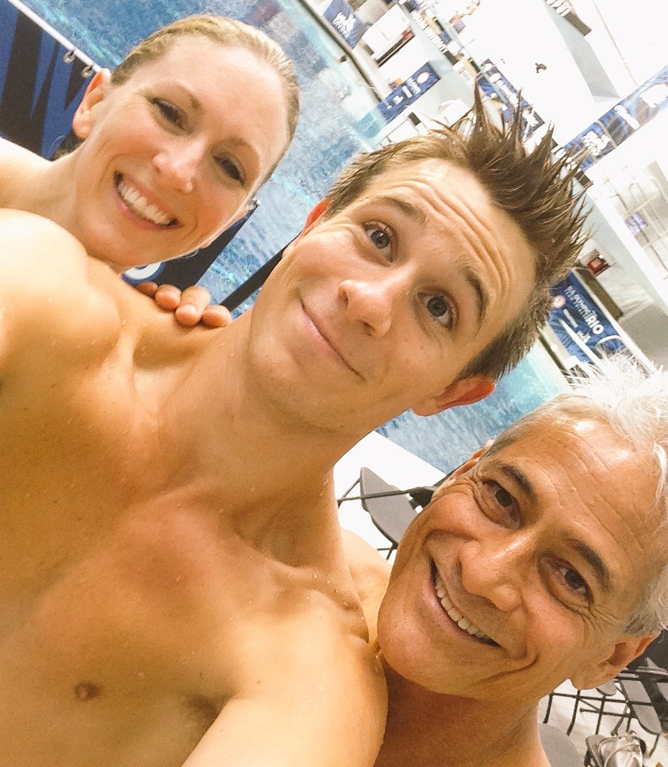 Selfie with <a href="/greglouganis/">Gregory Louganis</a> and <a href="/Lala_the_diver/">Laura Wilkinson</a> at #DiveTrials16? Yeah, <a href="/J_Nyquist/">Jack Nyquist</a> is living it up!