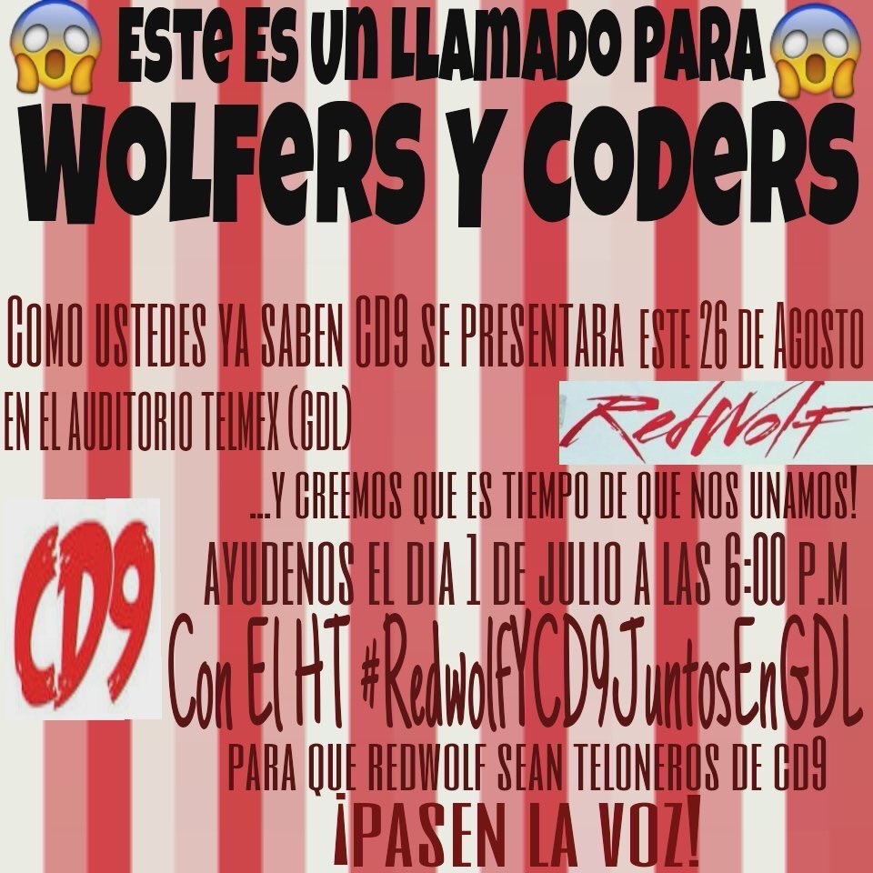 DayhanaRusher's tweet photo. Ayúdennos a que esto sea posible, ¡será lo mejor, te lo aseguro! @officialredwolf @thewolfersgdl @CodersLGDLOffic 💃 https://t.co/SxLwkchNjD
