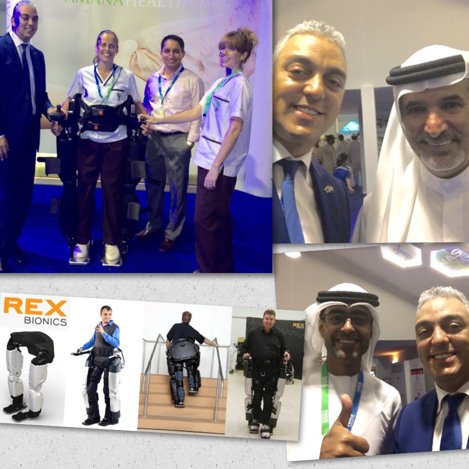 nedaljuma's tweet photo. REX is self supporting, robotic mobility device available #rexbionics @NZTEnews @SaeedHareb @AmanaHealthcare https://t.co/t4KVb64nnS