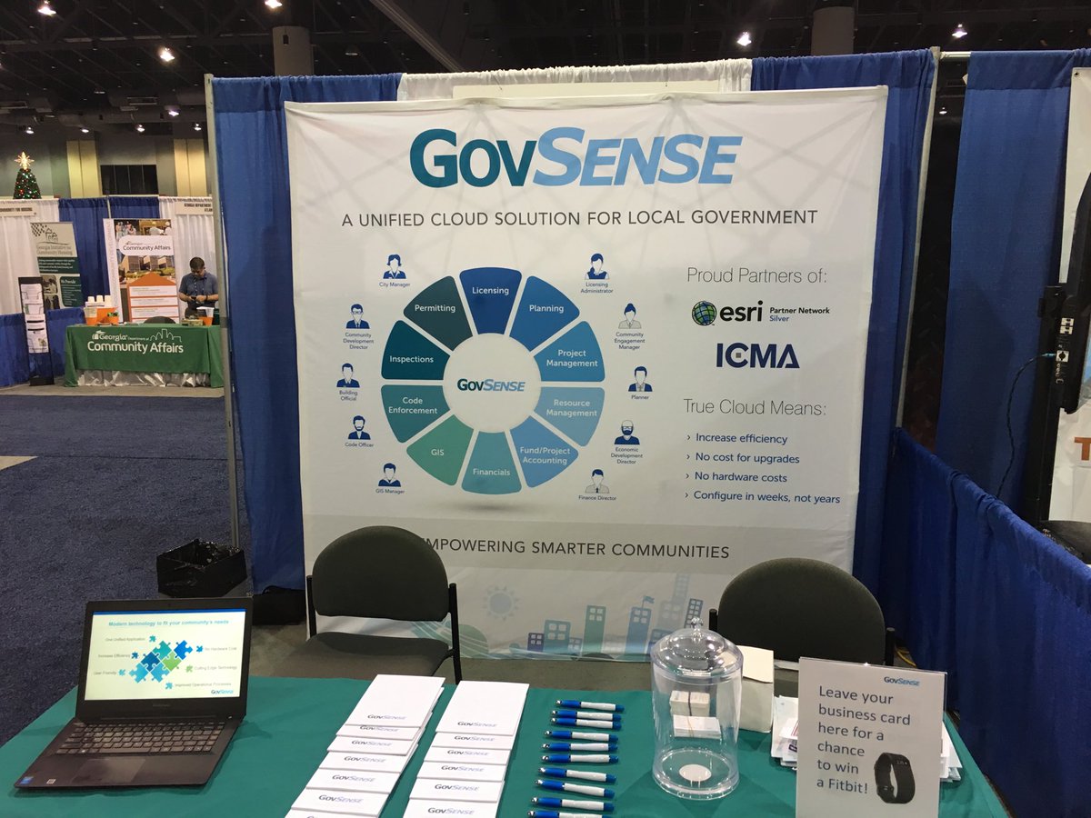 GovSenseChris's tweet photo. Come by the @GovSense booth #227 @gacities and enter to win a Fitbit! Empower Smart Communities https://t.co/2WEonMtwwB