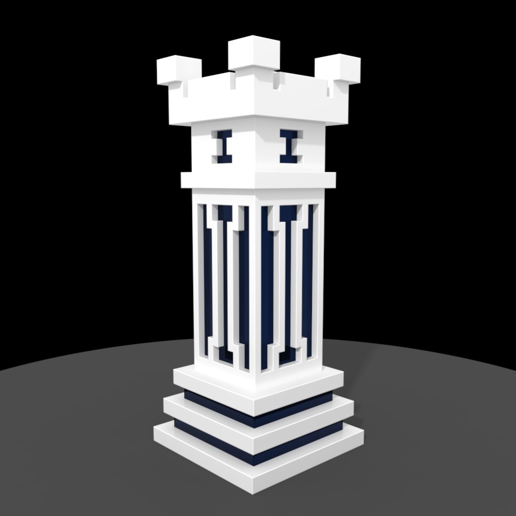 atti99's tweet photo. Tower for #weeklyvoxels #chess theme @WeeklyVoxels #voxelart #magicavoxel https://t.co/mEISEkEs5z https://t.co/Dw8JcP8tsW