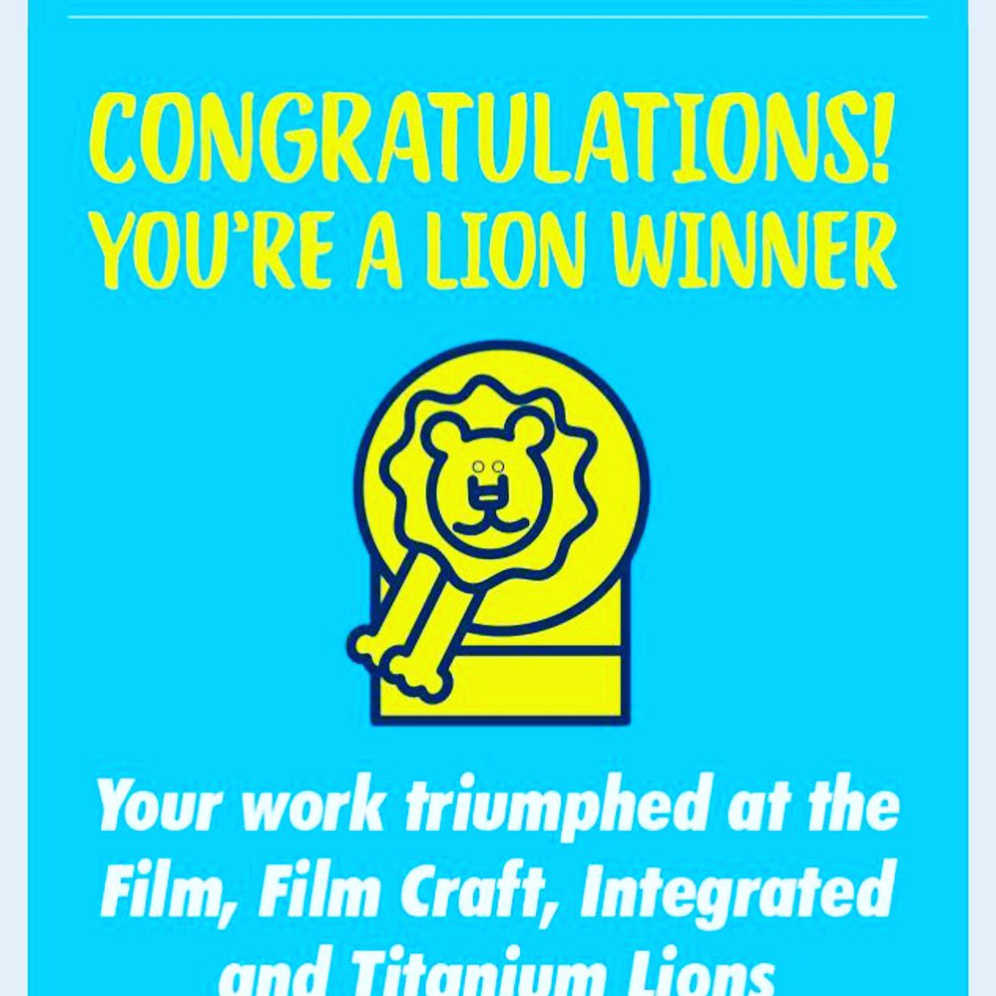 Proud to have won a Lion at Cannes! Thank you to all that made it possible! #canneslions2016 #cyberbullyinghurts