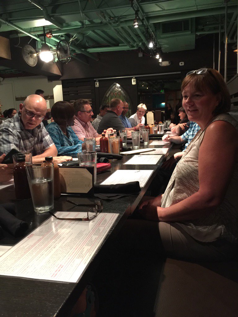 The Peel crew representing and out for dinner! We are having BBQ!