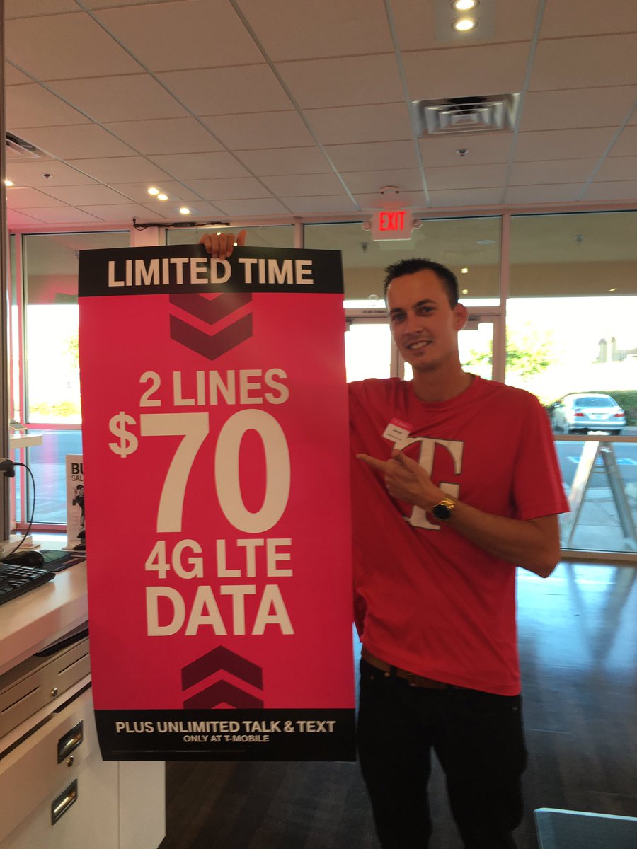 TMob_Anderson's tweet photo. This deal disappears tomorrow!!! Cmon! 2lines with 6gb of LTE data each!!! Come and get it! @Sushsac @dperry2929 https://t.co/vlVYC7TcS9