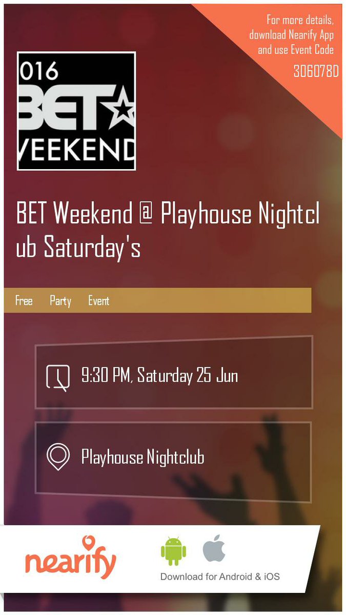 Party this Saturday at Playhouse Nightclub @ BET Weekend #party #LosAngeles #Hollywood 
nearify.com/event/bet-week…