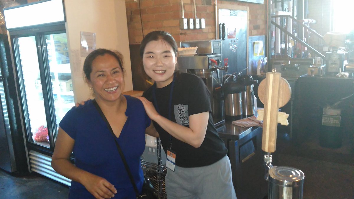 CafeCsi's tweet photo. We miss you Xueting!! Best wishes for you and your career in photo journalism! #youRock enjoy the Rockies https://t.co/VJDzyHFLZq