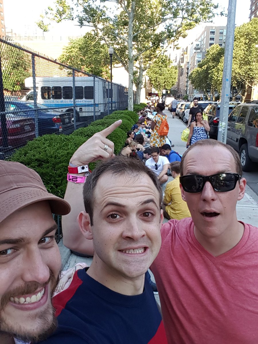 FullDisclose's tweet image. In line at the UCBT! Only 2 hours left until THE SWARM, White Women, Improv4Humans and more! #DCM18