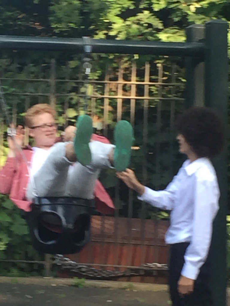 Teenagers in the playground