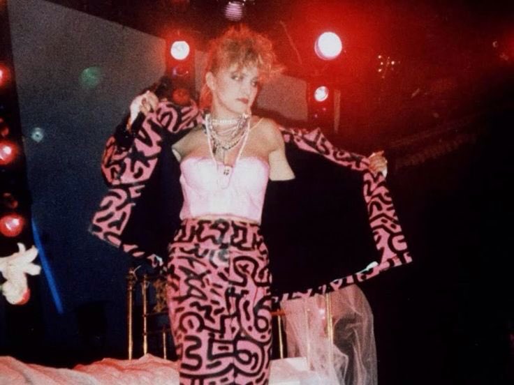 Madonna, before she was famous, performing at one of the Museum of Modern Art's Wednesday striptease evenings, 1981.