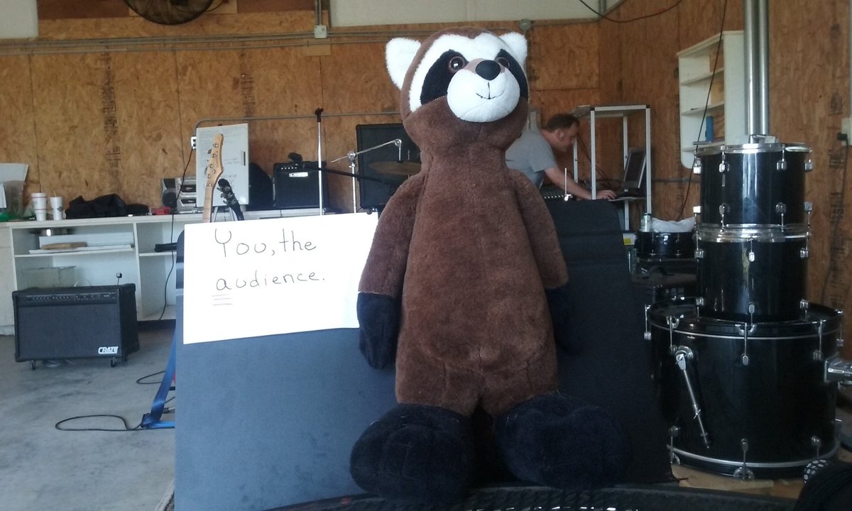 janewalksfar's tweet photo. Mic setup with a plush audience. #theRightKindOfHeadache https://t.co/qbHD1cmta1