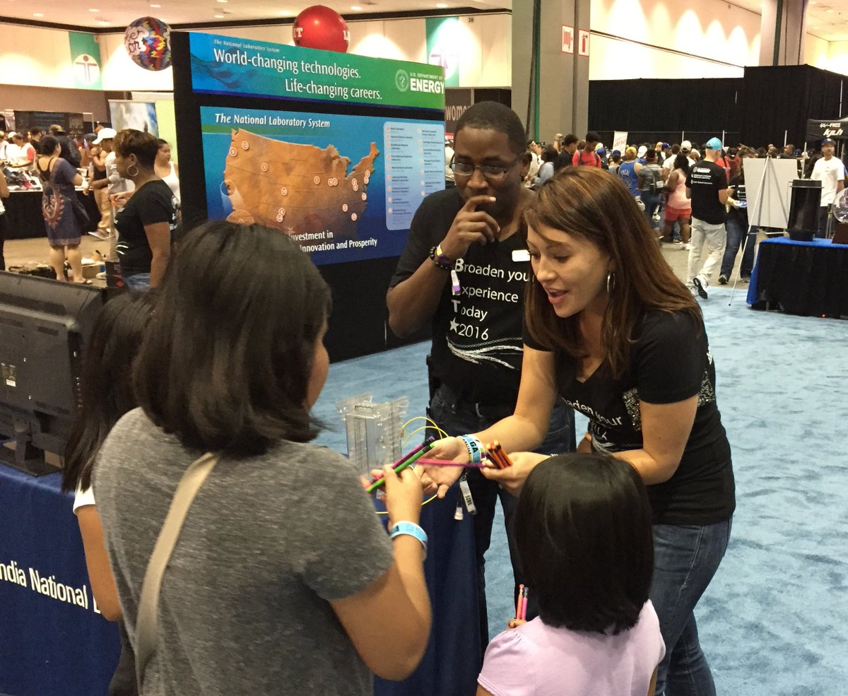 SandiaLabs's tweet photo. Sandia &amp; @Livermore_Lab are bringing #STEM to #BETX this weekend. Stop by our science &amp; tech display at booth 209! https://t.co/XvkhwFVcGf