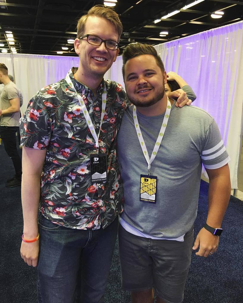bryanlanning's tweet photo. Huge thanks to @hankgreen for having us out to @vidcon this year! Such a fun event! #vidco… https://t.co/5ymiIXEZGh https://t.co/J7pTNys50l