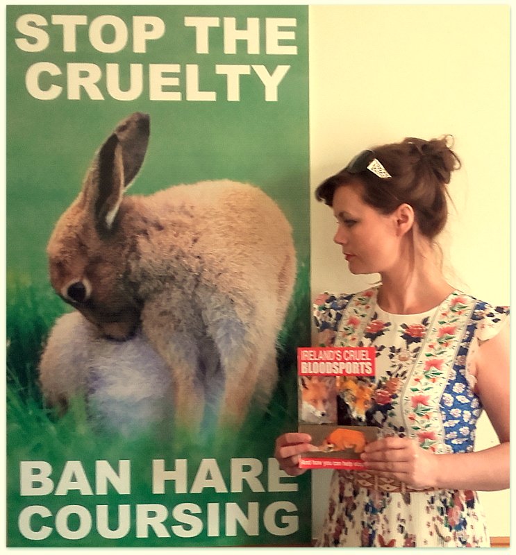 banbloodsports's tweet photo. "Stop the cruelty: Ban hare coursing" - Rachel Pilkington (Actress). #BanHareCoursing https://t.co/ptOgoYS7t5