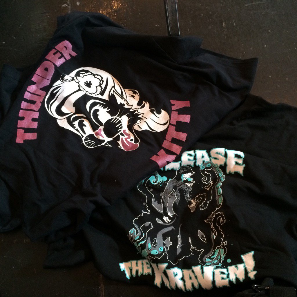 Lipstickandyna's tweet photo. Super psyched about my new @Thunderkitty82  &amp; @MtKraven t-shirts available exclusively at #SHIMMER82  @SHIMMERwomen https://t.co/BR1N6kGtoP