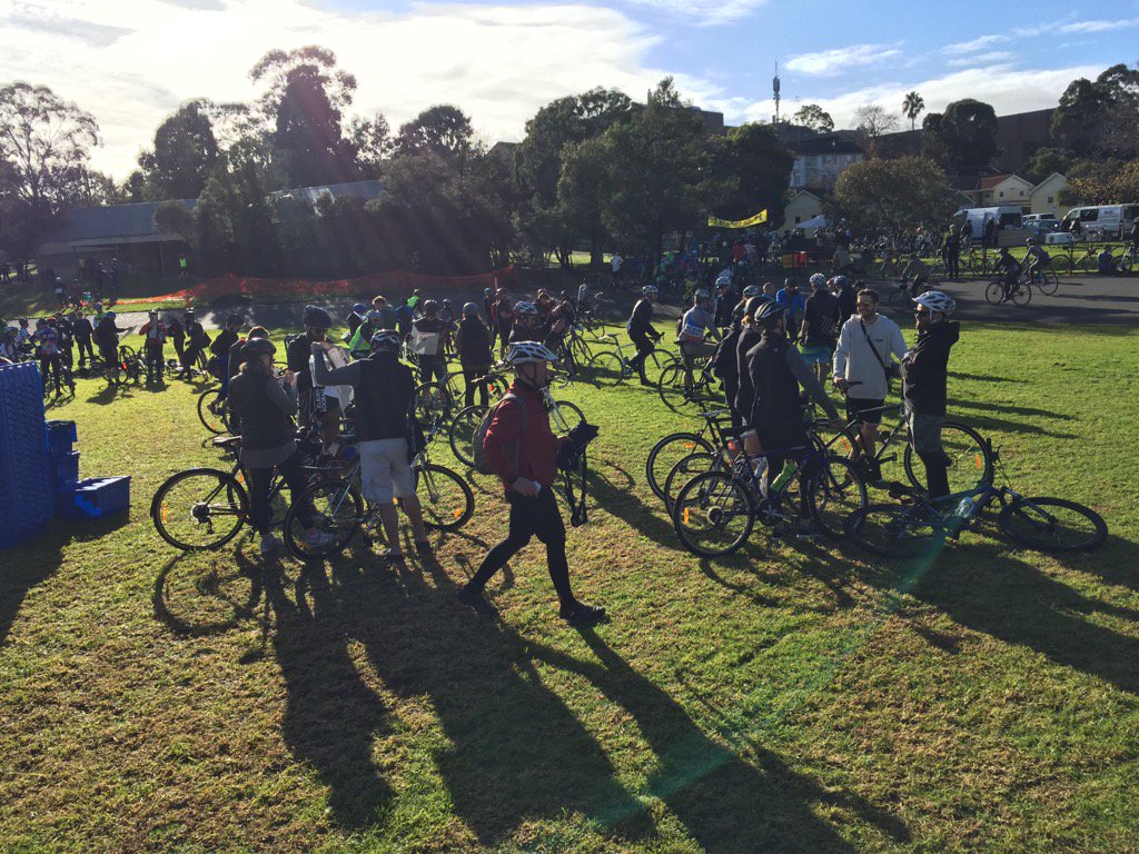 This many cars, traffic would be hell. This many bikes on a day like this, suddenly life is alright :)
