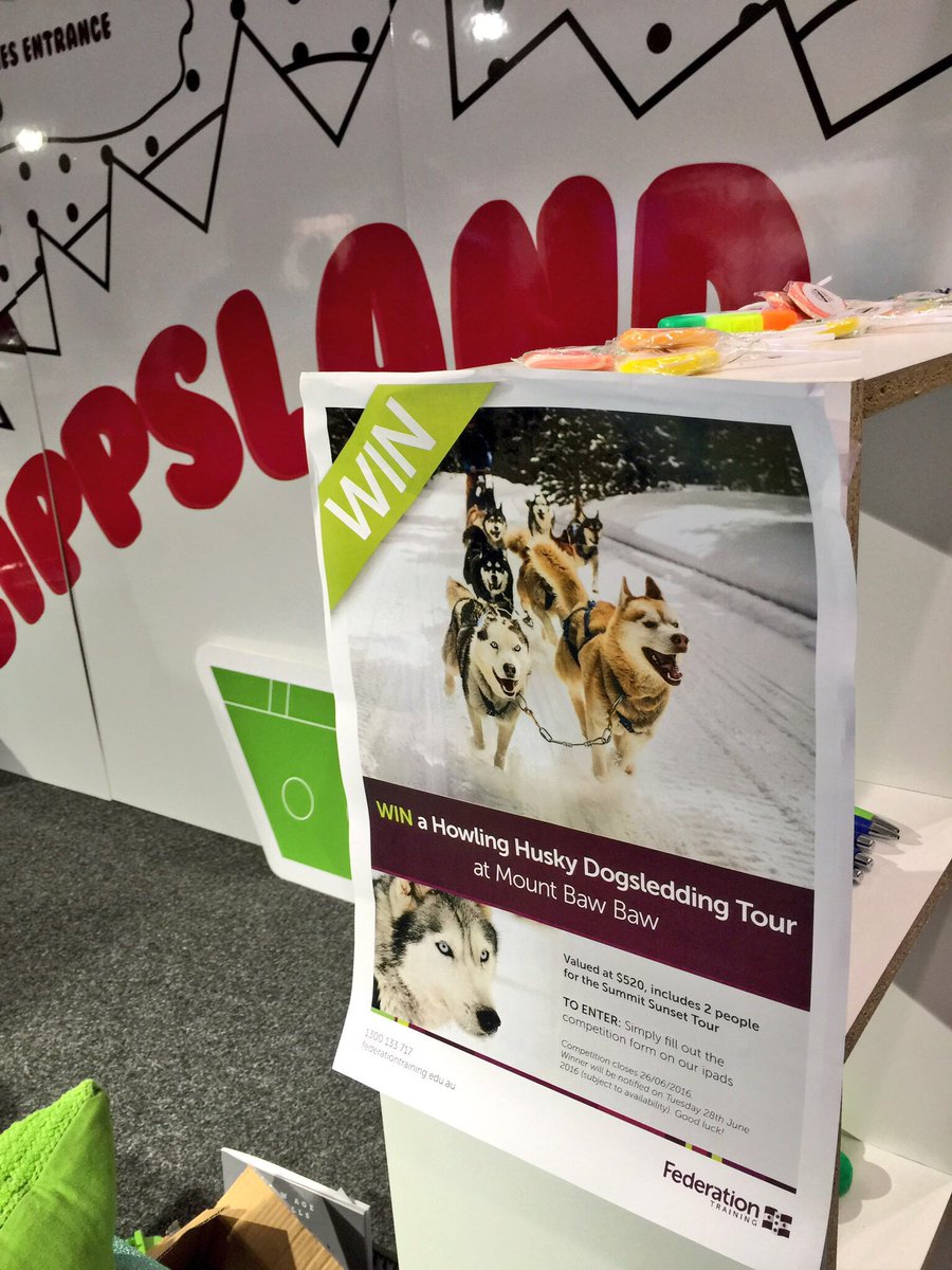 trudyjwalker's tweet photo. Come see us at the Fed Training Stand at Reinvent Your Career Expo &amp; go in the draw for the Huskies dog sled tour! ☃ https://t.co/hd9R3oKcm3