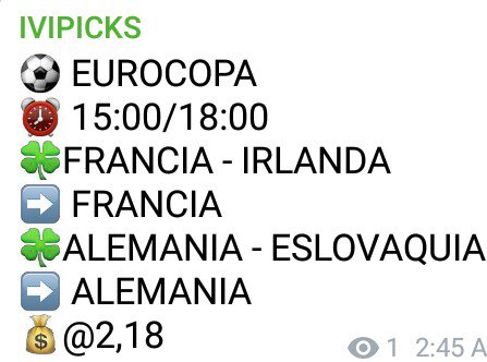 Ivipicks's tweet image. Apuesta (1) del canal