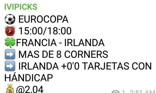Ivipicks's tweet image. Apuesta (2) del canal