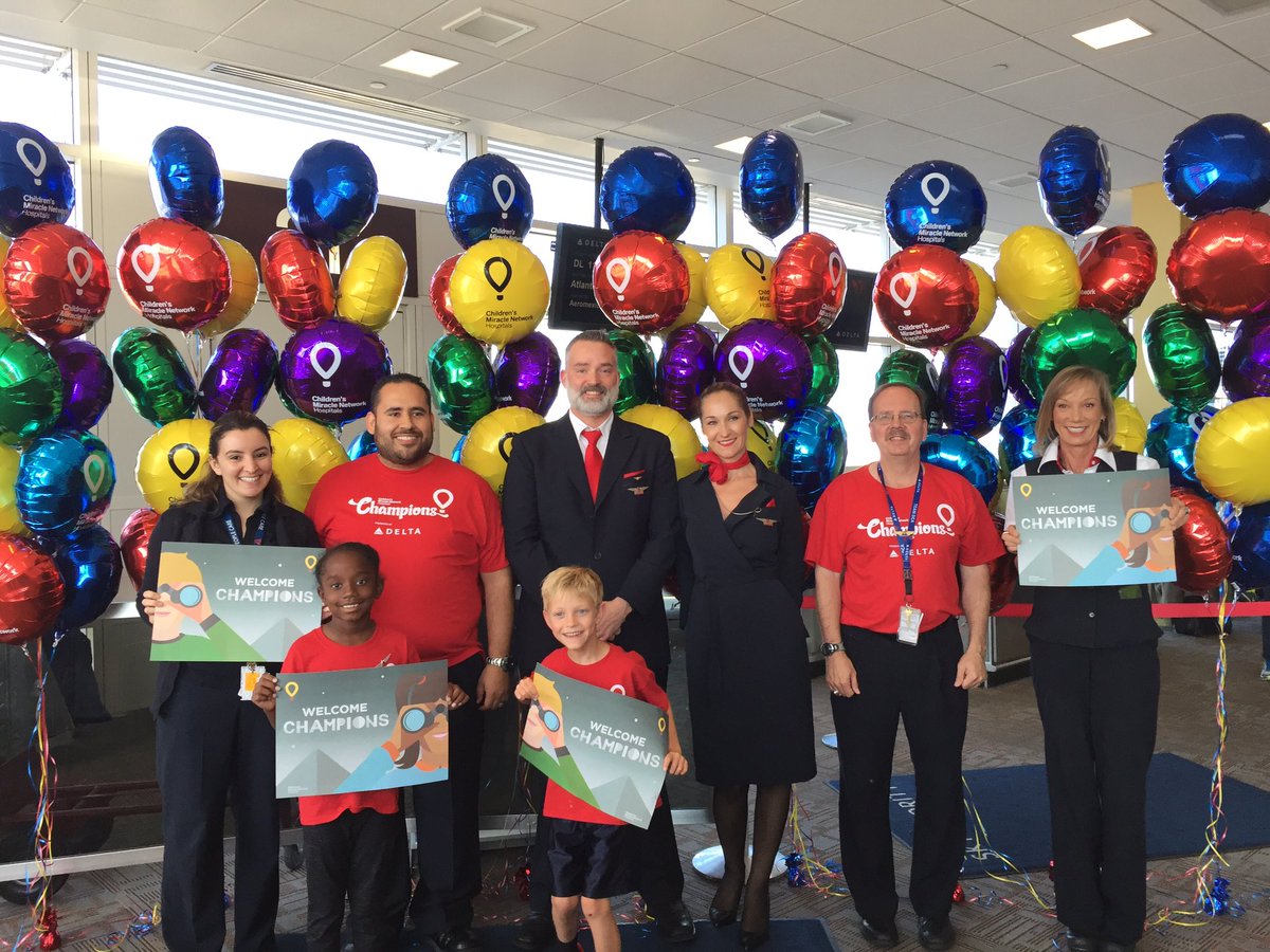 Big thanks to the amazing <a href="/Delta/">Delta</a> Air Lines crew at DCA who so graciously welcomed our #ChampionsForKids.