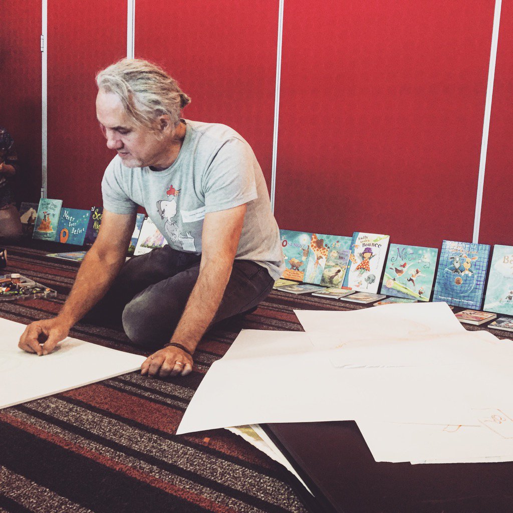 Stephen Michael King in the flesh! #MANTLEconference #library #childrensbooks #librarylife #books #Librarians