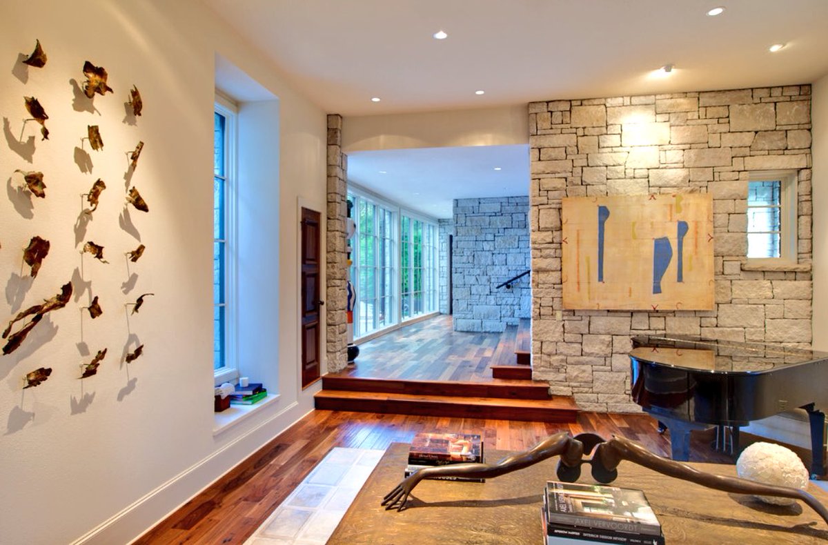 ديكور اليوم ! على تويتر "أفكار جدران الحجر في ديكور المنزل .. ديكور