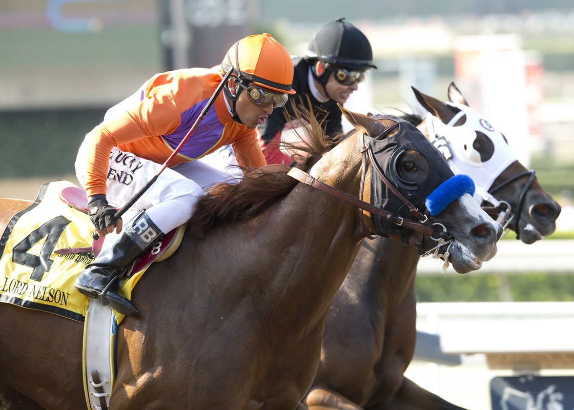 BH_AEberhardt's tweet photo. #LordNelson @sambitoperu wins G1 #TripleBend @SantaAnitaPark @spendthriftfarm @keenelandsales @ABRLive @benoitphoto_ https://t.co/S3cakfk61j