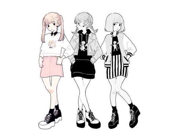 トップコレクション 3 人 女の子 イラスト 写真素材 フォトライブラリー