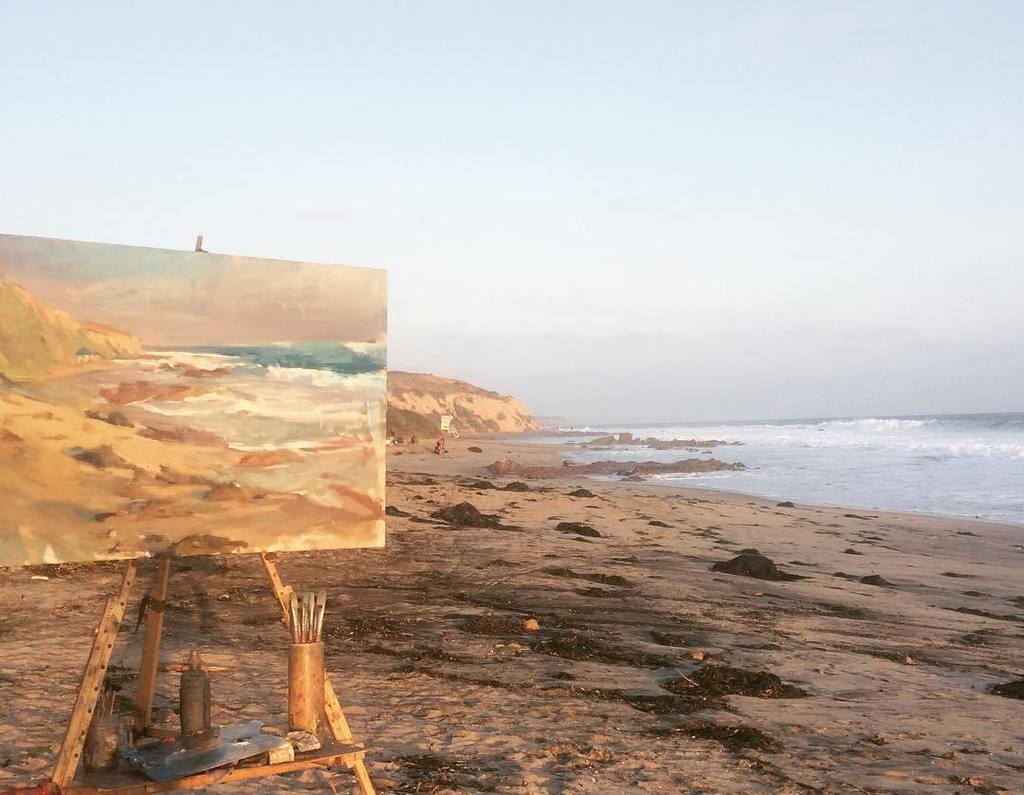 Golden dusk at Crystal Cove, blissed out.  Came back to study the water and big surf. Not going to lie, I have a ha…