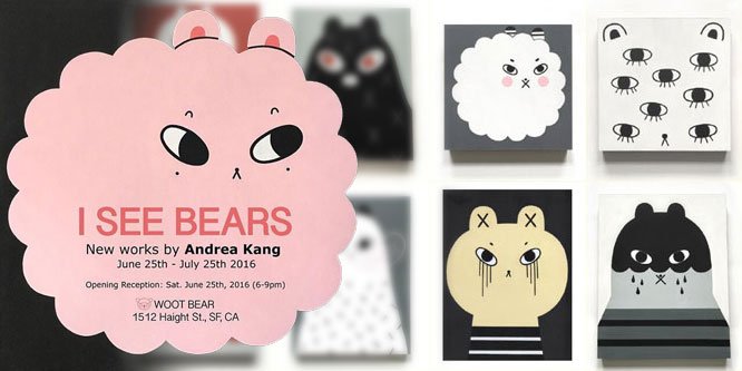 toysrevil's tweet photo. #onTOYSREVIL https://t.co/mLn7je7tZZ #ISEEBEARS Solo Show by #AndreaKang @harlow_bear at @WootBearBelly Opens June25 https://t.co/s7js3y8Pay