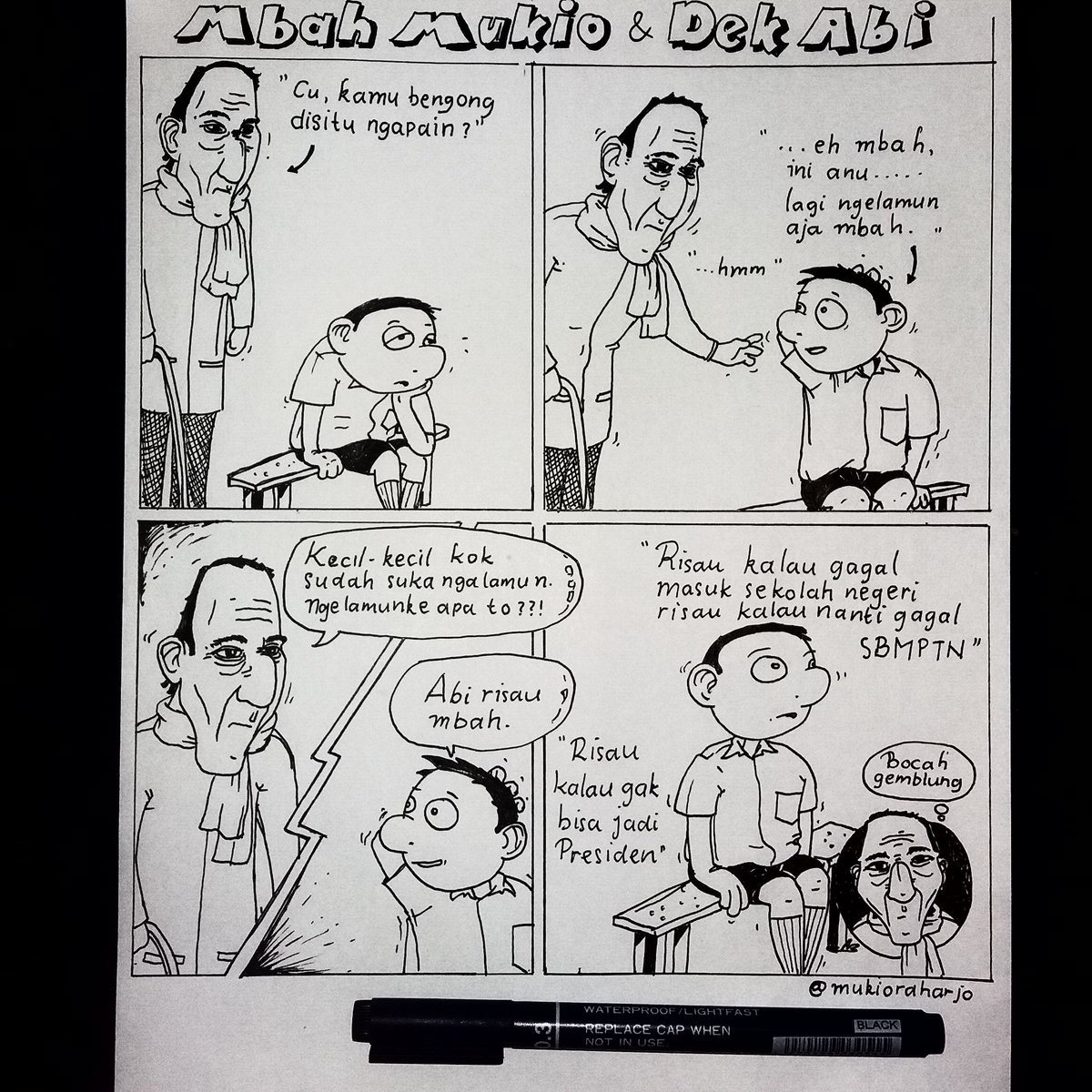 Aris Suyana On Twitter Mbah Mukio N Dek Abi Risau Komik