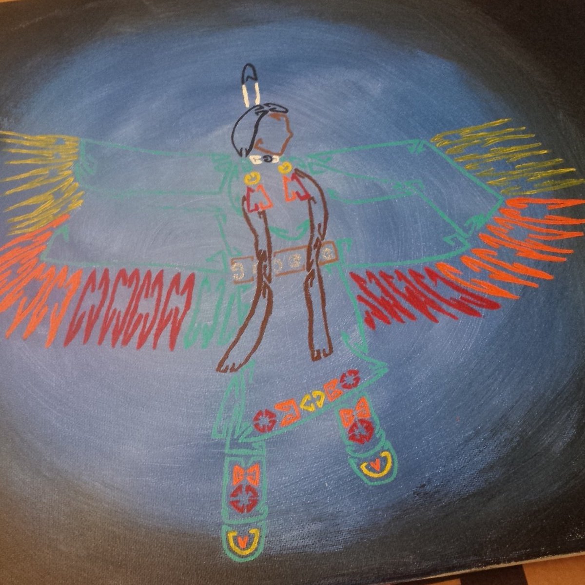 ZintkalaSka's tweet image. Native woman's fancy dancer I am working on not quite finished #nativeart #ndnart