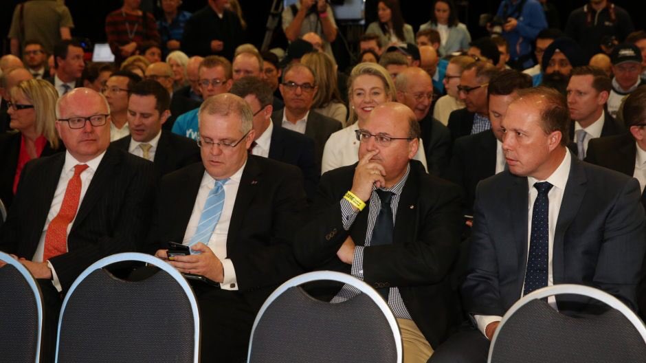 teakingw's tweet image. A conga line of arse clowns #LibLaunch #ausvotes