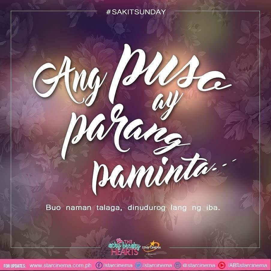 StarCinema's tweet photo. #SakitSunday ! Manuod ka na lang ng #TheAchyBreakyHearts this June 29! #TeamChinggay https://t.co/ETu802f46y