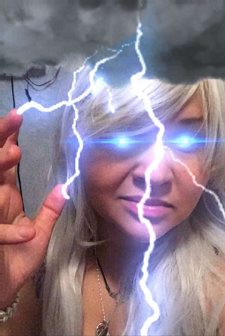 SidneyBreanne's tweet photo. Saw the #SnapchatFilter and couldn't resist. I think I know what my next #cosplay will be. #XMen #nerdalert https://t.co/w2dDFliFOA