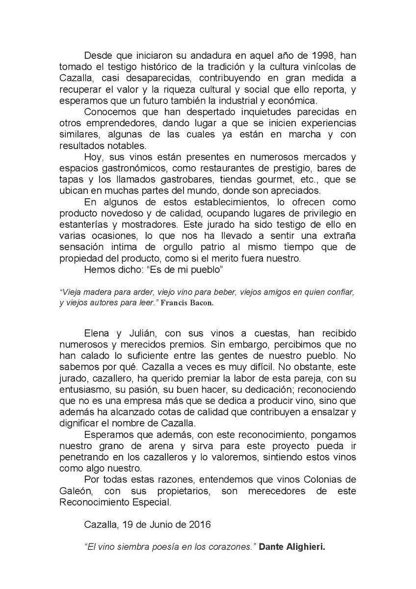 ColoniasGaleon's tweet photo. https://t.co/rBK0ZkV0uJ Reconocimiento de la Asociación Carmen Merchán Cornello/Cazalla de la Sierra https://t.co/2DAbr6szD5