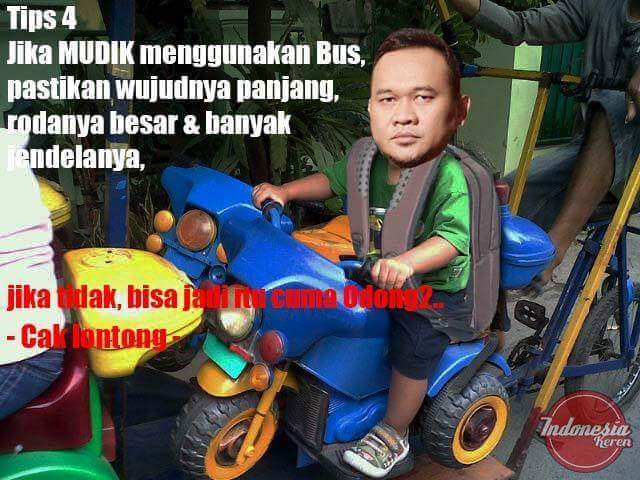 Tips mudik Cak Lontong