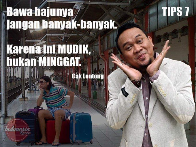 tips mudik Cak Lontong