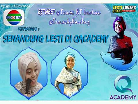 Jangan lupa pantengin @IndosiarID ada <a href="/Lesti_Jenong_DA/">Lestykejora</a>  SENANDUNG LESTI DI QACADEMY Keyword dipake jam 16.00 wib
