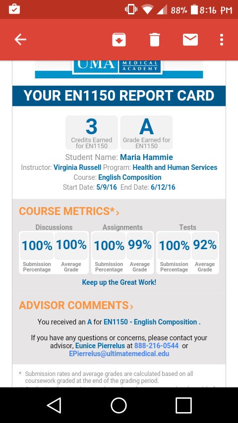prityybrwneyez's tweet image. #ReportCard #EnglishComp #UMA #Ultimatemedicalacademy