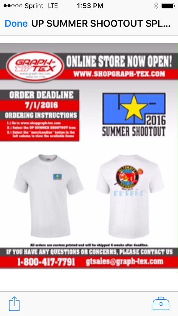 For those who were unable to buy shirts at our event. Sale ends July 1.