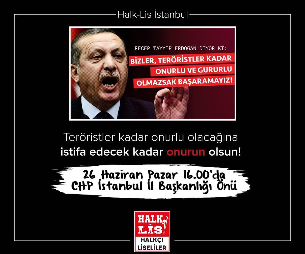 Bugün Saat 16.00'da CHP İstanbul İl Başkanlığı önünde basın açıklamamızı gerçekleştireceğiz
Tüm örgütümüz davetlidir
