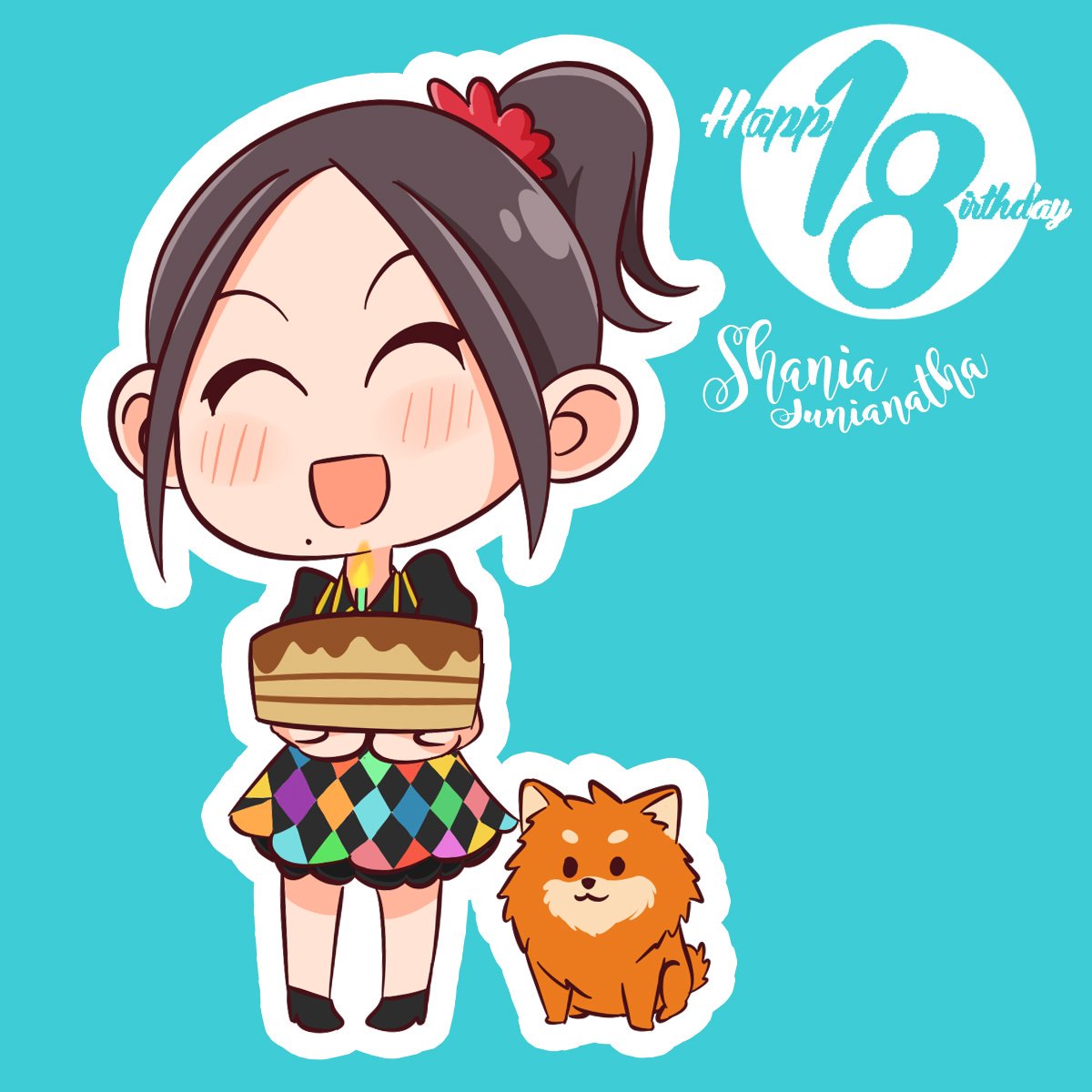 HTnya 👉 #Happ18irthdayCaptShania dan ini untuk ava yg akan kita gunain sama2 besok. Yuk ramaikan! 😆 @shaniaJKT48