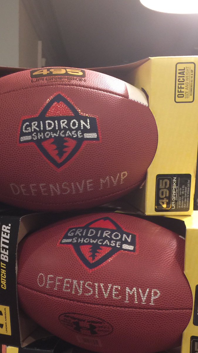 GridironShow's tweet photo. 4 will EARN these MVP trophys! Signed by All Our #NFLPlayers &amp;Todays BIG guest coach #NYGiants NOSE @BigDame900 !!!! https://t.co/tHxFHNEctz