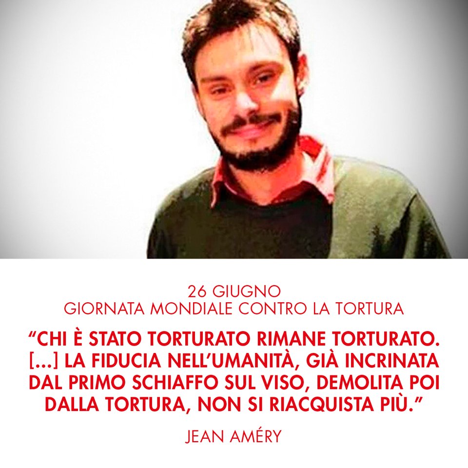 FpCgilLombardia's tweet photo. In Giornata mondiale #StopTortura, ribadiamo #veritapergiulioregeni e che in Italia sia introdotto reato di tortura https://t.co/nUP5ER8c5W